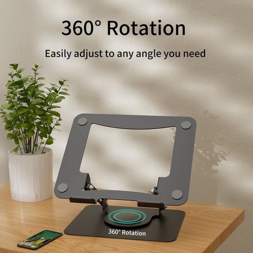 Notebook Stand แท่นวางโน๊ตบุ๊ค ปรับหมุนได้อย่างอิสระ 360 องศา พับเก็บได้ ที่วางไอแพด แท็บเล็ต รุ่น N16