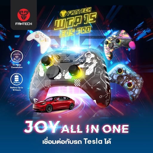 FANTECH Wireless gaming controller จอยเกมมิ่งไร้สาย / Bluetooth รองรับ PC, PS, Android, iOS, รุ่น WGP15
