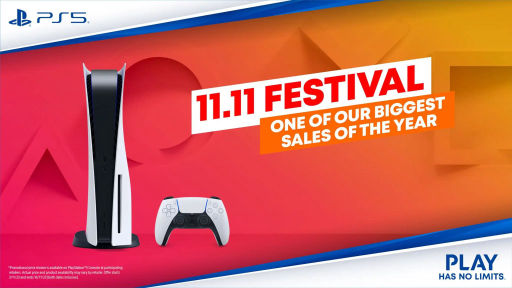 11.11 Festival ซื้อ PlayStation 5 ในราคา 14,490 บาท ตั้งแต่วันที่ 3 ถึง 16 พฤศจิกายนนี้
